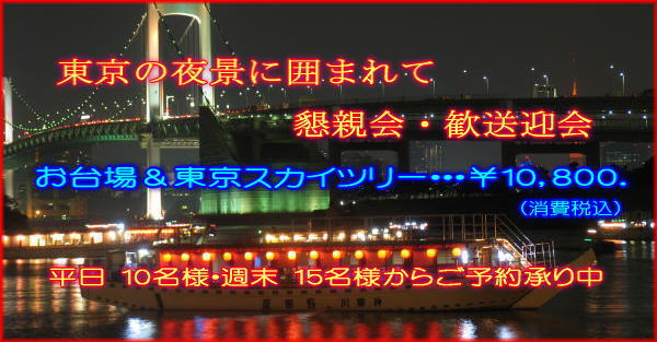お台場で屋形船の新年会